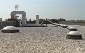 large gravel roof