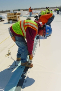 Fastening Seams on PVC Roof