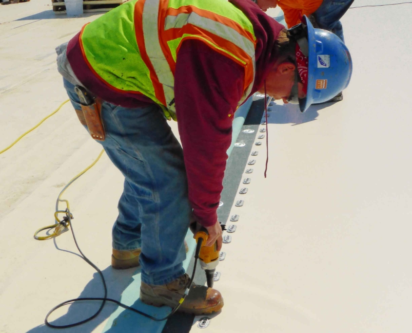 Fastening Seams on PVC Roof