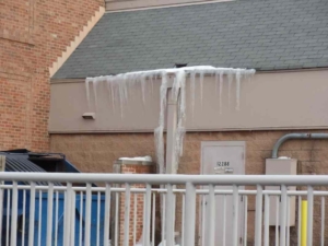 Ice Clogging Scupper