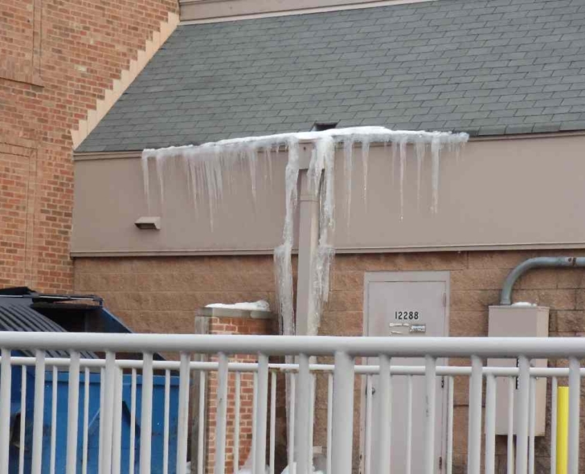 Ice Clogging Scupper