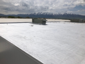 flat roof with mountains in the background